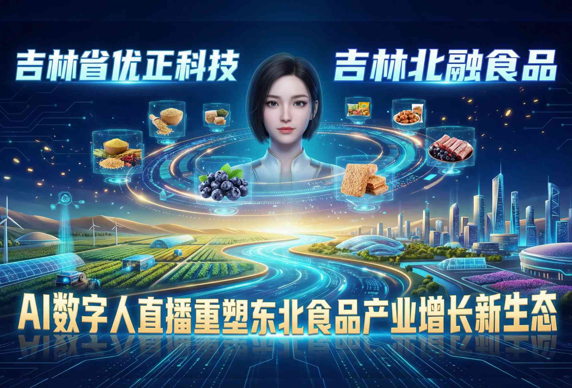 吉林省优正科技×吉林北融食品：AI数字人直播系统重塑东北食品产业全域增长新生态